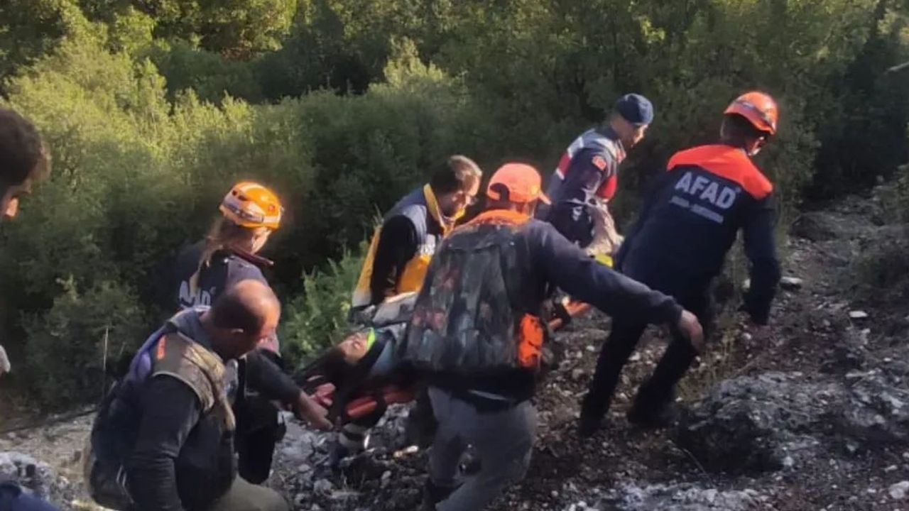 Uşak'ta dere yatağına düşen kişi yaralandı