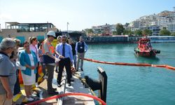 Ege Port Limanı'nda deniz kirliliğine müdahale tatbikatı yapıldı