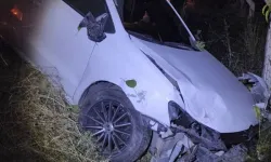 Banaz'da Şarampole Düşen Otomobilin Sürücüsü Yaralandı!