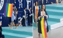 Uşak Üniversitesi Mezuniyet Töreninde LGBT Bayrağı Skandalı!