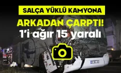 Yolcu Otobüsü Salça Yüklü Kamyona Arkadan Çarptı: 15 yaralı