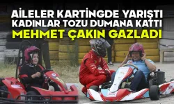 Ev Hanımları Karting'de Yarıştı! Tozu Dumana Kattı, Belediye Başkanı da Eşlik Etti...