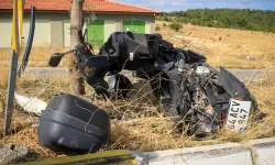 Uşak'ta motosiklet kazası, karı koca çift ağır yaralandı