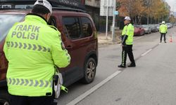 Denizli'de kavşaklarda dron destekli trafik denetimi