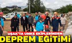 Uşak’ta Umke Ekipleri Deprem Kurtarma Eğitimi Verdi