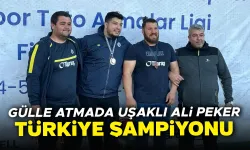 Gülle Atma’da Uşaklı Ali Peker, Türkiye Şampiyonu Oldu