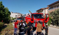 Hediyelik eşya üretimi yapılan evde çıkan yangın söndürüldü