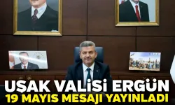 Uşak Valisi Ergün 19 Mayıs Mesajı Yayınladı
