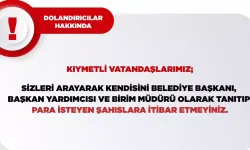 Uşak Belediye Başkanı Özkan Yalım’dan Dolandırıcılık Uyarısı