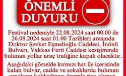 Uşak Eşme Kilim Festivali Nedeniyle Trafik Düzenlemesi