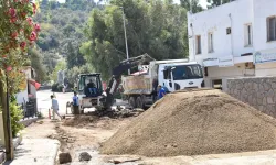 Bodrum'da içme suyu isale hattı patladı