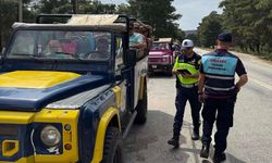 Marmaris'te cip safari araçları denetlendi