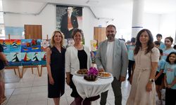 Bodrum'da özel eğitim sınıfı öğrencilerinin yıl sonu resim sergisi açıldı