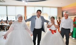 Denizli'de down sendromlu Gülizar ve Selma'nın gelin olma hayalleri temsili düğünle gerçekleşti
