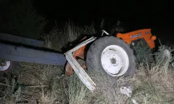 Hafriyat kamyonunun arkadan çarptığı traktörün sürücüsü öldü