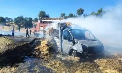 Saman Yüklü Kamyonette Korkunç Yangın: Çift Ağır Yaralandı!
