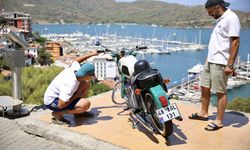 Amcasından yadigar 1973 model motosikleti yenileyip çocukluk hayalini gerçekleştirdi