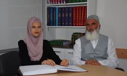 Görme engelli lise öğrencisi hafızlık sınavına hazırlanıyor