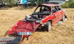 Tarlaya Devrilen Otomobilin Sürücüsü Öldü