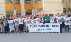 Türk Sağlık-Sen Uşak Üyeleri 1 Günlük İş Bıraktı