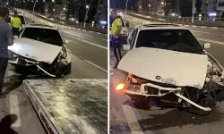 Uşak’ta Alkollü Sürücü Makas Atarken Kaza Yaptı
