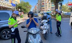 Nazilli'de motosiklet sürücüleri denetlendi