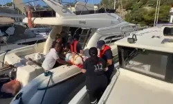 Muğla açıklarında motor yatta yaralanan kişiye tıbbi tahliye