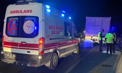 Lastiği Patlayan Kamyona Çarpan Motosikletli Can Verdi