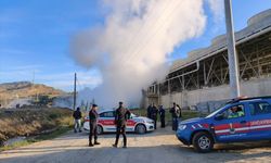Aydın'da jeotermal tesise ait sıcak su boru hattı patladı
