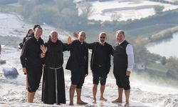 Papa 14. Leo'nun Türkiye ziyareti öncesi Vatikan heyeti Pamukkaleyi Gezdi