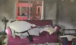 Eşme'de Apartmanın Birinci Katında Yangın Çıktı