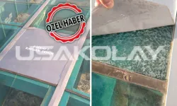 Ulubey Kanyonları’nda Çatlayan Cam Teras, Folyo ile Gizleniyor!