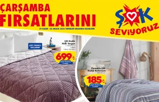 Uşak Şok Market'te Sıcacık İndirim! Battaniye 165 TL, Yorgan ve Halı...