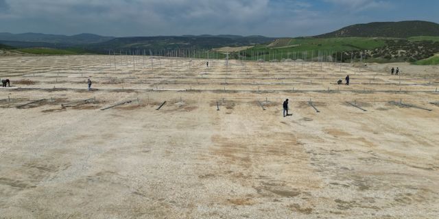 Manisa'da kurulumuna başlanan jeotermal serada yılda 2 bin ton domates üretilecek