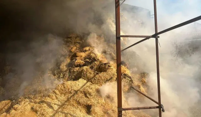 Kütahya'da 2 köy evi, 3 samanlık ve 2 ahır yandı