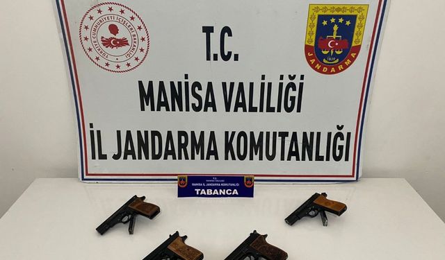 Manisa'da evinde ruhsatsız tabanca bulunan şüpheli tutuklandı