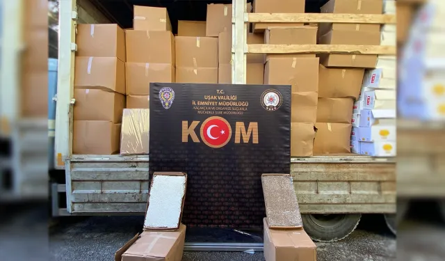 Uşak Polisi 1 Milyona Yakın Kaçak Makaron Ele Geçirdi
