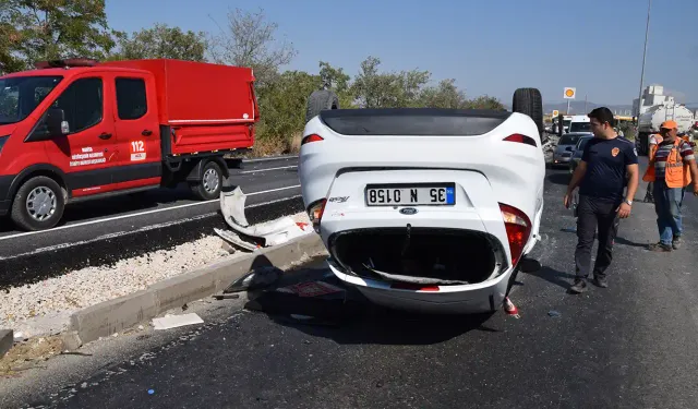 Kontrolden Çıkan Otomobil Takla Attı: 1 Yaralı!