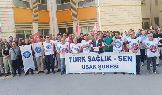 Türk Sağlık-Sen Uşak Üyeleri 1 Günlük İş Bıraktı