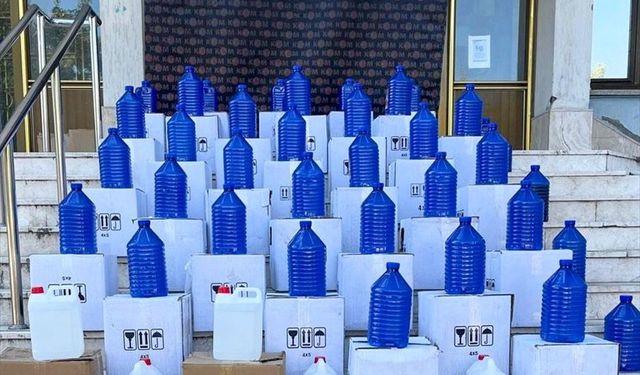 Denizli'de 642 litre etil alkol ele geçirildi
