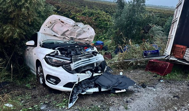 Manisa'da kamyonet ile otomobil çarpıştı, 2 kişi öldü, 3 kişi yaralandı