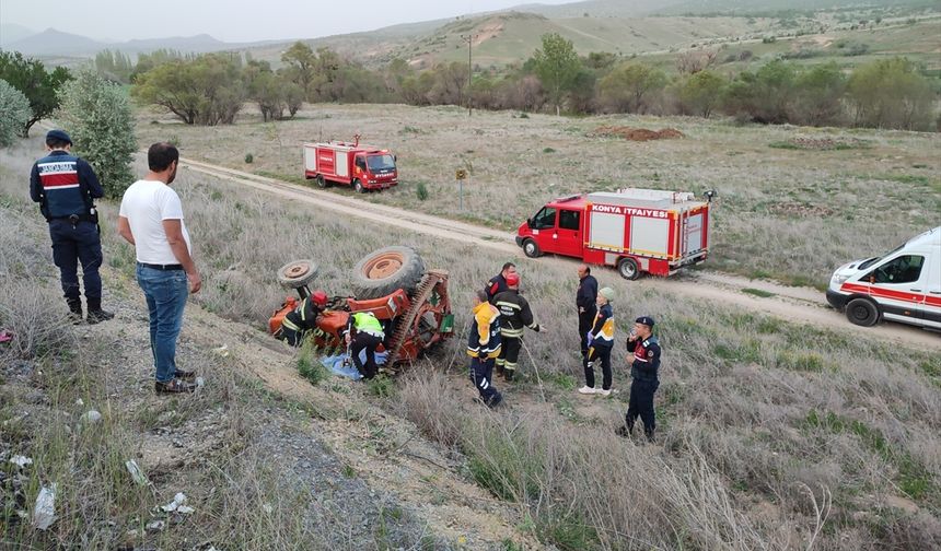 Germencik'te devrilen traktörün altında kalan sürücü öldü