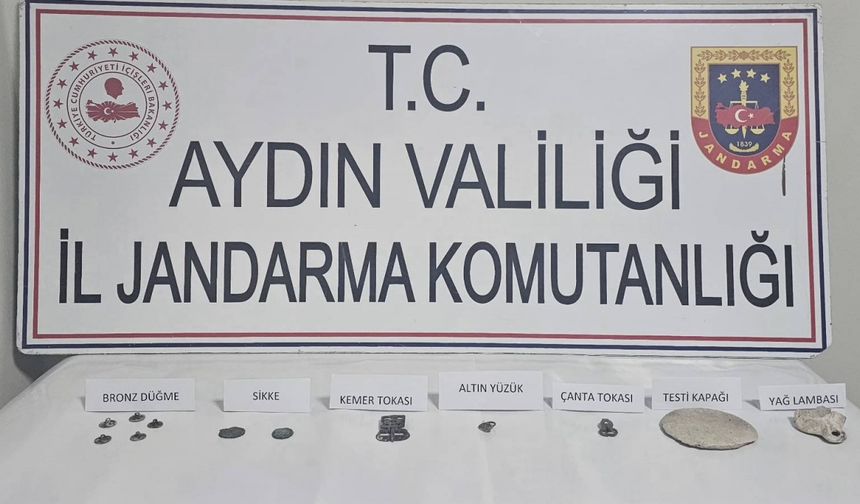 Aydın'da tarihi eser operasyonunda 4 şüpheli yakalandı