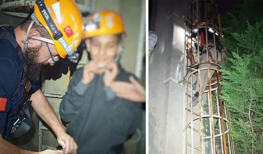 Su Deposu Üzerinde Mahsur Kalan Çocuk Kurtarıldı