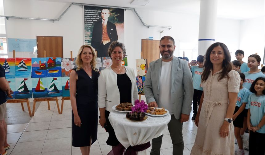 Bodrum'da özel eğitim sınıfı öğrencilerinin yıl sonu resim sergisi açıldı