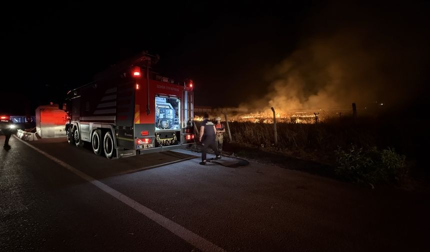 Kemalpaşa'da arazide çıkan yangın söndürüldü