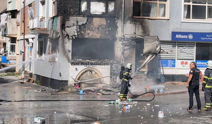 Kütahya'da tüp satılan iş yerindeki patlamada 3'ü ağır 8 kişi yaralandı
