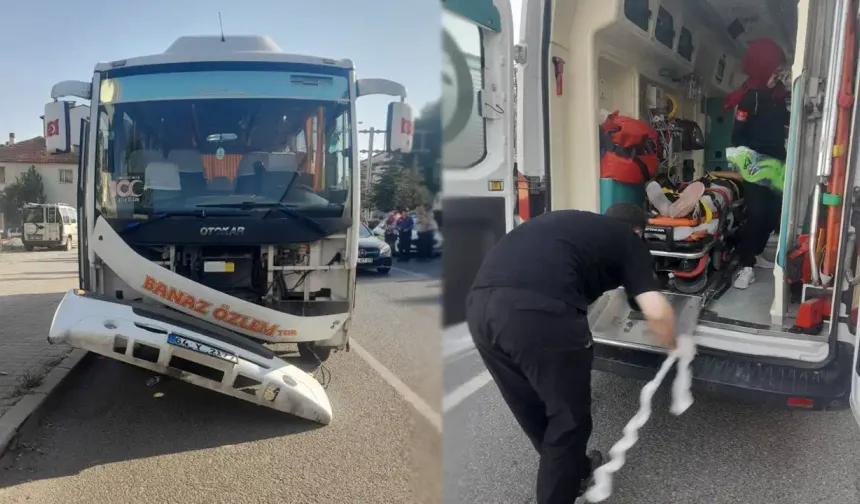 Banaz’da Yolcu Otobüsü ile Motosiklet Çarpıştı: 1 Yaralı!