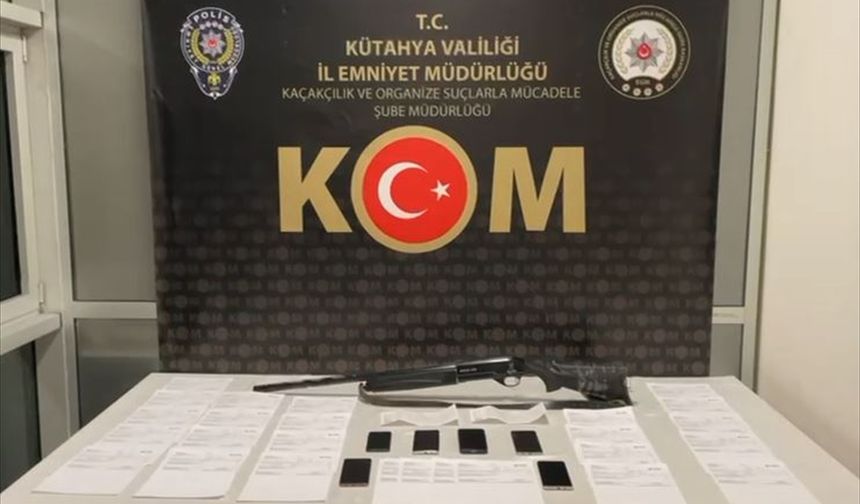Kütahya'da suç örgütüne yönelik operasyonda yakalanan 7 zanlıdan 6'sı tutuklandı