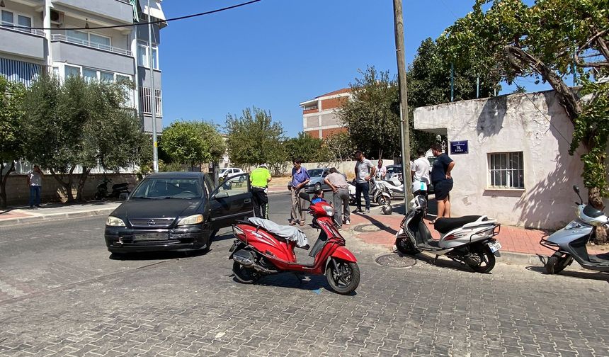 Nazilli'de otomobille çarpışan motosikletin sürücüsü yaralandı